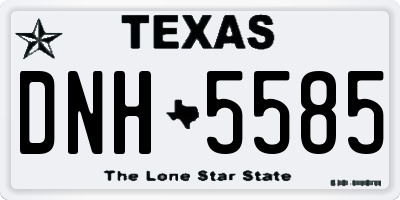 TX license plate DNH5585