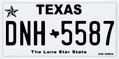 TX license plate DNH5587