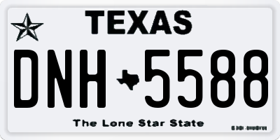 TX license plate DNH5588