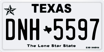TX license plate DNH5597