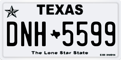 TX license plate DNH5599