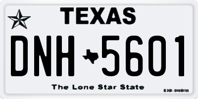 TX license plate DNH5601