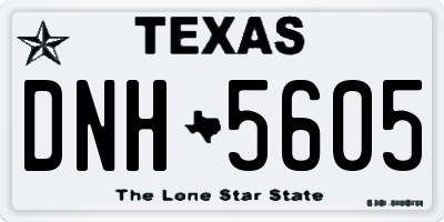 TX license plate DNH5605