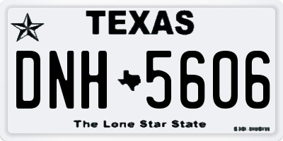 TX license plate DNH5606
