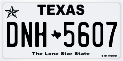 TX license plate DNH5607