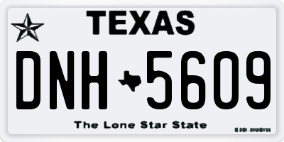 TX license plate DNH5609