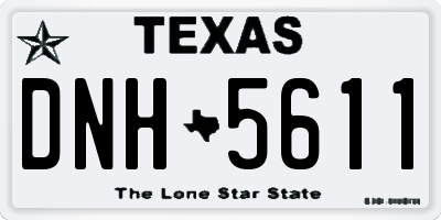 TX license plate DNH5611