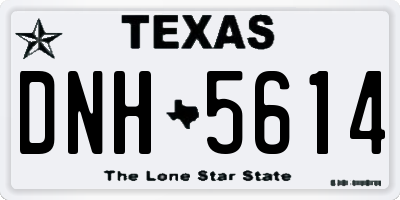 TX license plate DNH5614