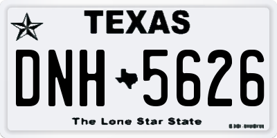 TX license plate DNH5626