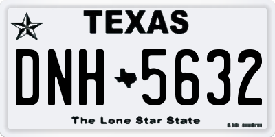 TX license plate DNH5632