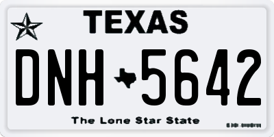 TX license plate DNH5642