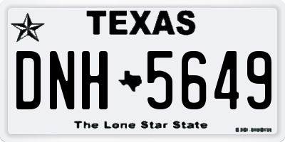 TX license plate DNH5649