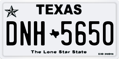 TX license plate DNH5650