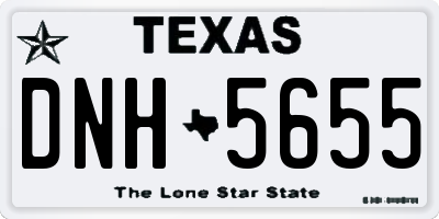 TX license plate DNH5655