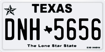 TX license plate DNH5656