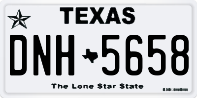 TX license plate DNH5658