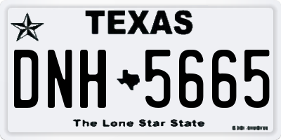 TX license plate DNH5665