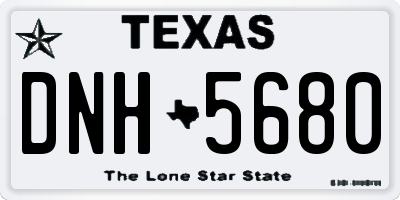 TX license plate DNH5680