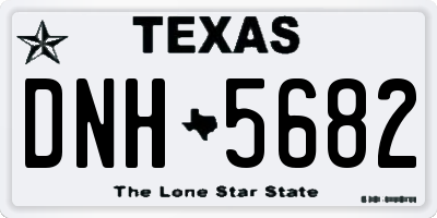 TX license plate DNH5682
