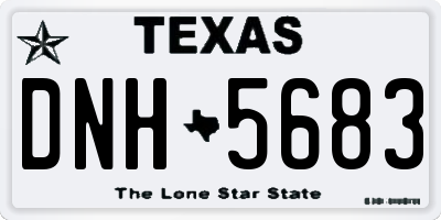 TX license plate DNH5683