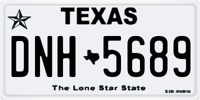 TX license plate DNH5689