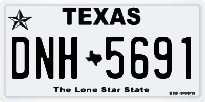 TX license plate DNH5691