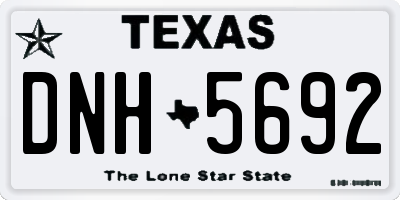 TX license plate DNH5692