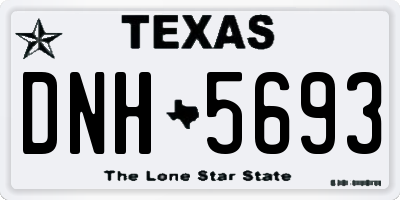 TX license plate DNH5693