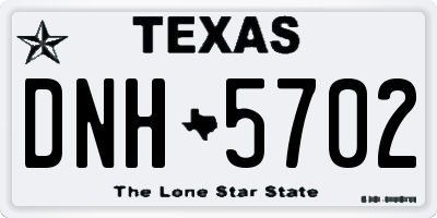 TX license plate DNH5702