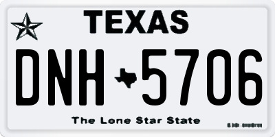 TX license plate DNH5706