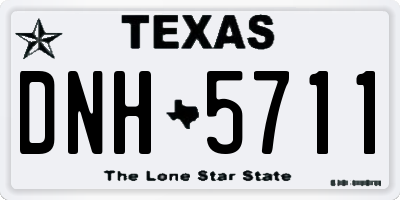 TX license plate DNH5711