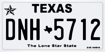 TX license plate DNH5712