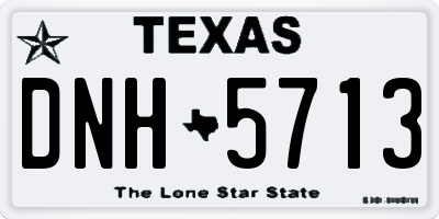 TX license plate DNH5713