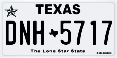 TX license plate DNH5717