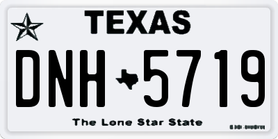 TX license plate DNH5719