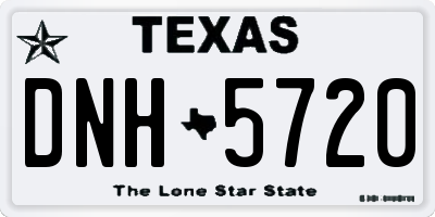 TX license plate DNH5720