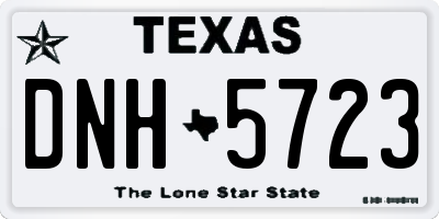 TX license plate DNH5723
