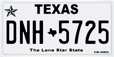 TX license plate DNH5725