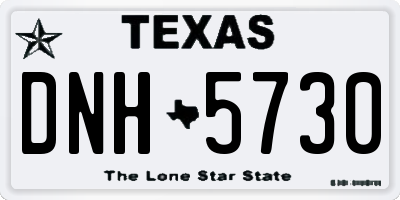 TX license plate DNH5730
