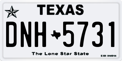 TX license plate DNH5731