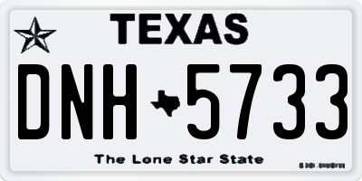 TX license plate DNH5733