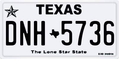 TX license plate DNH5736