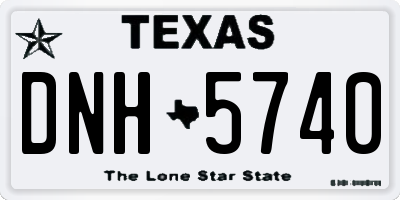 TX license plate DNH5740