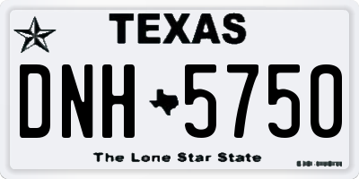 TX license plate DNH5750