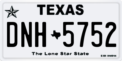 TX license plate DNH5752