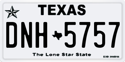 TX license plate DNH5757