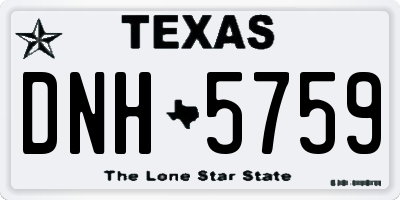 TX license plate DNH5759