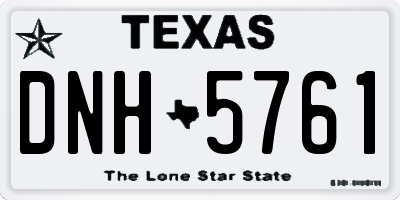 TX license plate DNH5761