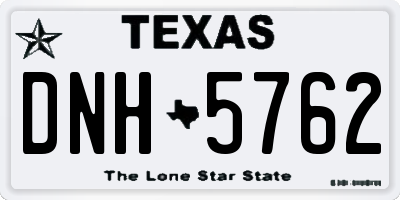 TX license plate DNH5762