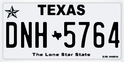 TX license plate DNH5764